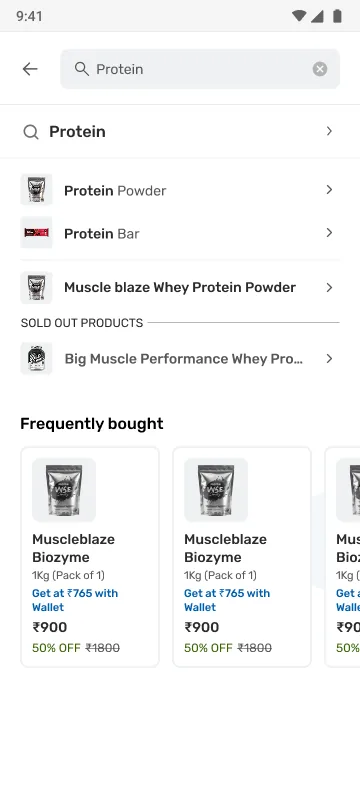 Search: member pricing carried into frequently bought.